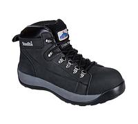 Portwest Bota Steelite Nubuck Sb Hro, Tamaño: 46, Color: Negro, FW31BKR46