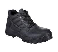 Portwest Bota Steelite Protector S1P, Tamaño: 52, Color: Negro, FW10BKR52