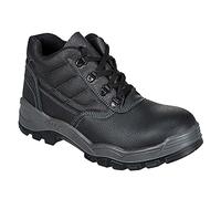 Portwest Bota Steelite S1, Tamaño: 47, Color: Negro, FW21BKR47