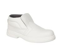 Portwest Bota Steelite Slip On S2, Tamaño: 48, Color: Blanco, FW83WHR48
