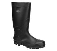 Portwest Bota Wellington Pvc 04, Tamaño: 43, Color: Negro, FW90BKR43