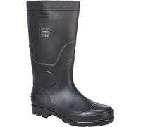 Portwest Bota Wellington Pvc 04, Tamaño: 45, Color: Negro, FW90BKR45