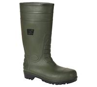 Portwest Bota Wellington Total Safety S5, Tamaño: 40, Color: Verde, FW95GNR40