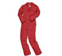 Portwest Buzo Ignífugo Bizweld, Tamaño: 4XL, Color: Rojo, BIZ1RER4XL