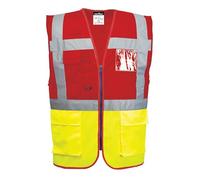 Portwest Chaleco Paris Executive – Amarillo/Rojo – Talla XXXL – C276YREXXXL