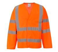 Portwest C473 Chaqueta con Tirantes y Dos Cierre Autoadherente Poliéster | Naranja, S/M, EN ISO 20471 Clase 3, Certificado CE, Ligero, 2 Bandas Reflectantes Alrededor, Tejido Exterior, 2XL/3XL