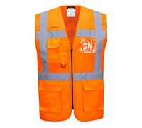 Portwest Chaleco De Malla Executive Madrid, Tamaño: S, Color: Naranja, C496ORRS