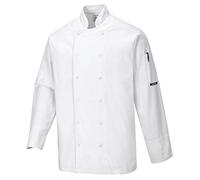 Portwest C773 - Chaqueta Chef Dundee, color Blanco, talla XL