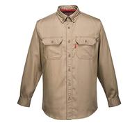 Portwest Camisa Bizflame 88/12, Tamaño: XL, Color: Caqui, FR89KHRXL