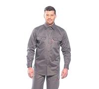 Portwest Camisa Bizflame 88/12, Tamaño: XXL, Color: Gris, FR89GRRXXL