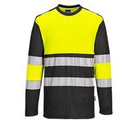 Portwest Camiseta bicolor PW3 de alta visibilidad de tejido de punto PW312