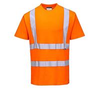 Portwest Camiseta Cotton Comfort De Manga Corta, Tamaño: 5XL, Color: Naranja, S170ORR5XL