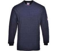 Portwest Camiseta De Manga Larga Ignífuga Y Antiestática, Tamaño: S, Color: Marino, FR11NARS