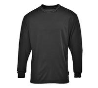 Portwest Camiseta Térmica Base Layer, Tamaño: M, Color: Negro, B133BKRM