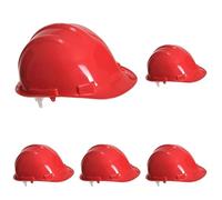 Portwest Casco Expertbase, Color: Rojo, PW50RER (Paquete de 5)