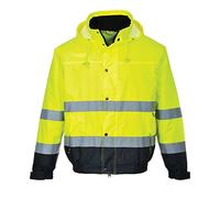 Portwest Cazadora Bicolor Alta Visibilidad S266YNRXL Amarillo/Marino Talla XL