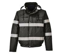 Portwest Cazadora Bomber Iona Lite, Tamaño: XXL, Color: Negro, S434BKRXXL