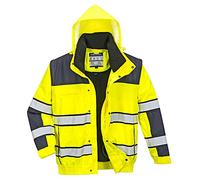 Portwest Cazadora Classic De Alta Visibilidad, Tamaño: XXXL, Color: Amarillo/Marino, C466YNRXXXL