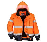Portwest Cazadora Contrast - Alta visibilidad - Naranja/Marino Talla S (C465ONRS)
