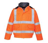Portwest Cazadora De Alta Visibilidad, Ignífuga Y Antiestática Bizflame Rain, Tamaño: XS, Color: Naranja, S773ORRXS