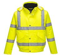 Portwest Cazadora De Alta Visibilidad, Tamaño: 4XL, Color: Amarillo, S463YER4XL