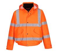 Portwest Cazadora de Invierno Hi-vis Impermeable Con Capucha Y Cintas Reflectantes Portwest S463 Cazadora Hombre (Pack de 1)