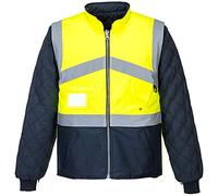 Portwest Chaleco Bicolor De Alta Visibilidad - Reversible, Tamaño: XL, Color: Amarillo/Marino, S769YNRXL