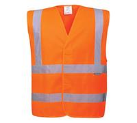 Portwest Chaleco Con Tirantes Y Dos Bandas, Tamaño: XX/3X, Color: Naranja, C470ORRXX/3X