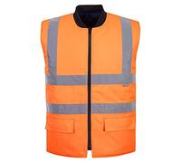 Portwest Chaleco De Calor De Alta Visibilidad Reversible , Tamaño: 4XL, Color: Naranja, S469ORR4XL