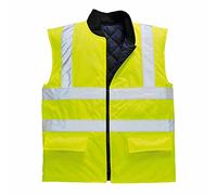 Portwest Chaleco De Calor De Alta Visibilidad Reversible , Tamaño: XL, Color: Amarillo, S469YERXL
