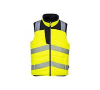 Portwest Chaleco De Calor Reversible Pw3 De Alta Visibilidad, Tamaño: M, Color: Amarillo/Negro, PW374YBRM