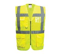 Portwest Chaleco De Malla Executive Madrid, Tamaño: 4XL, Color: Amarillo, C496YER4XL