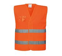 Portwest Chaleco De Media-Malla De Alta Visibilidad, Tamaño: XX/3X, Color: Naranja, C494ORRXX/3X