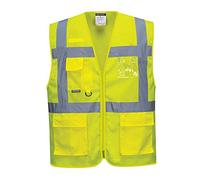 Portwest Chaleco Excutive Meshair Athens, Tamaño: L, Color: Amarillo, C376YERL