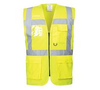 Portwest Chaleco Executive Berlin, Tamaño: 5XL, Color: Amarillo, S476YER5XL