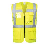 Portwest Chaleco Executive Berlin, Tamaño: 6XL, Color: Amarillo, S476YER6XL