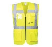 Portwest Chaleco Executive Berlin, Tamaño: L, Color: Amarillo, S476YERL