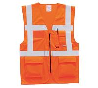 Portwest Chaleco Executive Berlin, Tamaño: L, Color: Naranja, S476ORRL