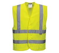Portwest Chaleco Meshair, Con Bandas Y Tirantes, Tamaño: 4X/5X, Color: Amarillo, C370YER4X/5X