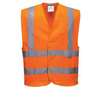 Portwest Chaleco Meshair, Con Bandas Y Tirantes, Tamaño: L/XL, Color: Naranja, C370ORRL/XL