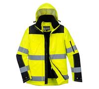 Portwest Chaqueta 3 En 1 Pro Hi-Vis, Tamaño: M, Color: Amarillo/Negro, C469YBRM