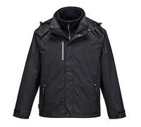 Portwest Chaqueta 3 En 1 Radial, Tamaño: M, Color: Negro, S553BKRM