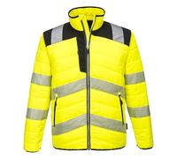 Portwest Chaqueta Acolchada De Alta Visibilidad Pw3, Tamaño: XXL, Color: Amarillo/Negro, PW371YBRXXL