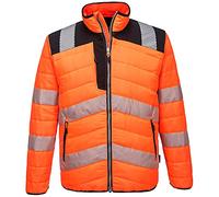 Portwest Chaqueta Acolchada De Alta Visibilidad Pw3, Tamaño: XXXL, Color: Naranja/Negro, PW371OBRXXXL