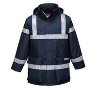Portwest Chaqueta Antiestática E Ignífuga Bizflame Rain, Tamaño: XXL, Color: Marino, S785NARXXL