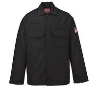 Portwest Chaqueta Bizweld, Tamaño: L, Color: Negro, BIZ2BKRL