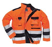 Portwest Chaqueta De Alta Visibilidad Lille, Tamaño: XXL, Color: Naranja/Marino, TX50ONRXXL