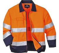 Portwest Chaqueta De Alta Visibilidad Madrid, Tamaño: XL, Color: Naranja/Marino, TX70ONRXL