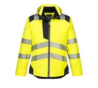 Portwest Chaqueta De Invierno De Alta Visibilidad Pw3 , Tamaño: M, Color: Amarillo/Negro, T400YBRM
