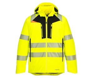 Portwest Chaqueta flúor de seguridad DX4 para invierno cuello de micro polar, mangas articuladas DX461